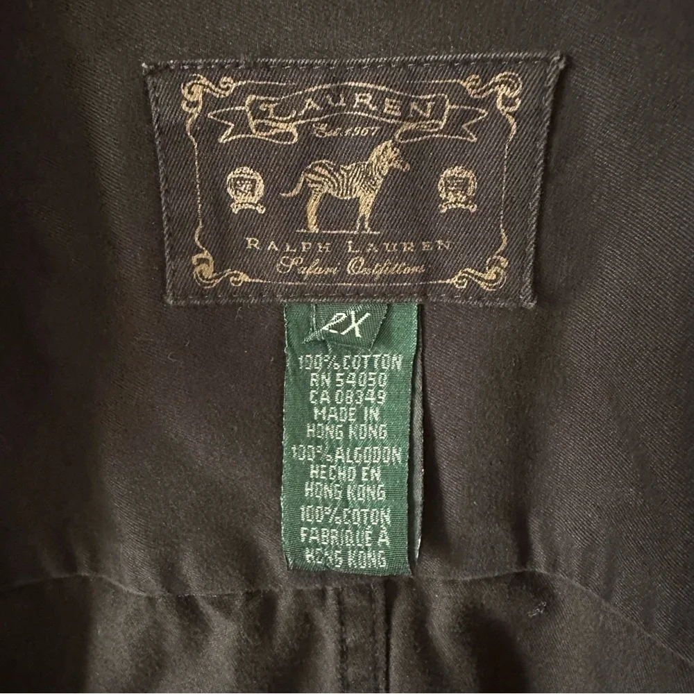 Ralph Lauren Safari Outfitters Black Snap Button Up Shirt Women's 2X Vintage - Picture 13 of 15